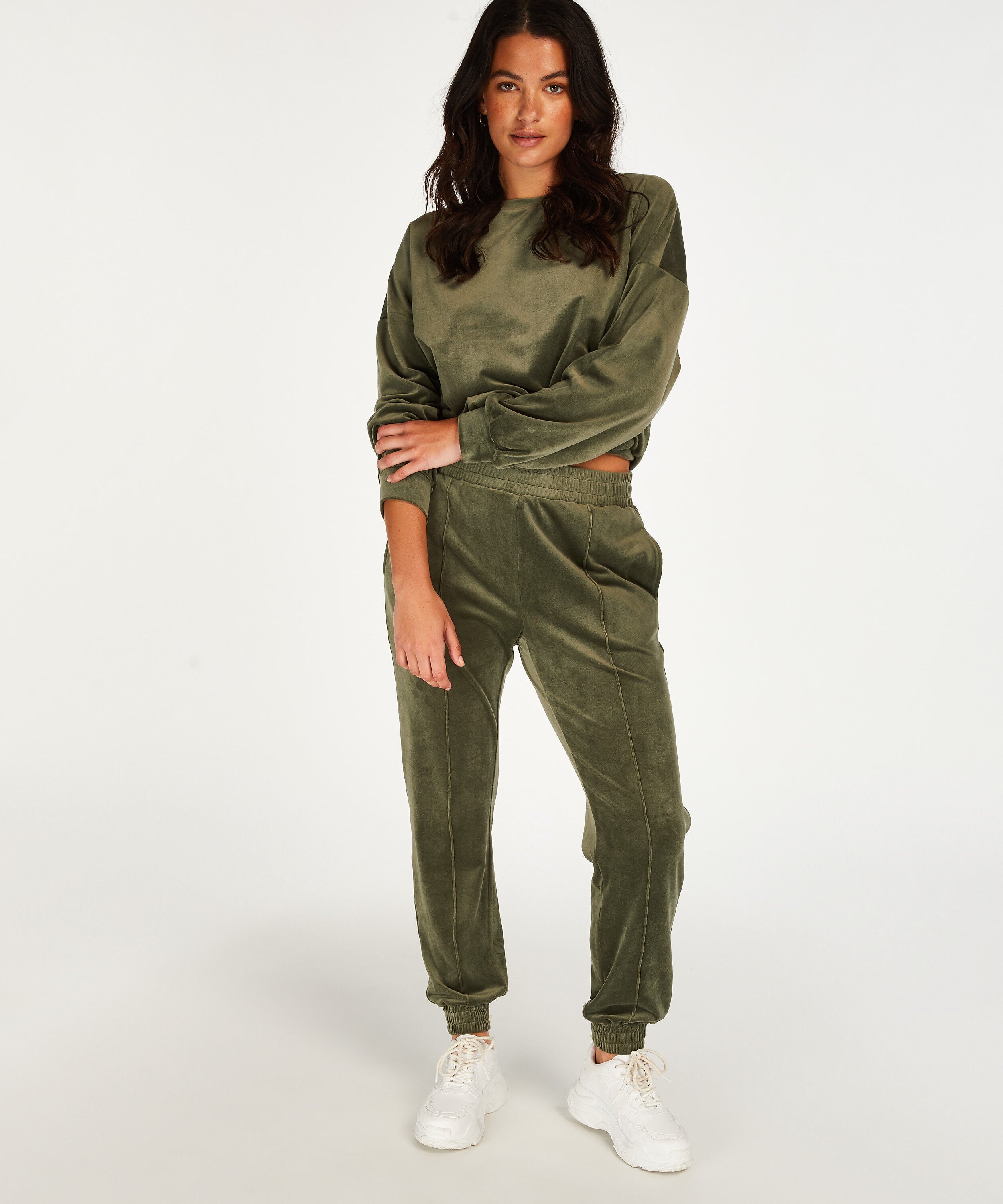 Joggingbroek Velours Pintuck