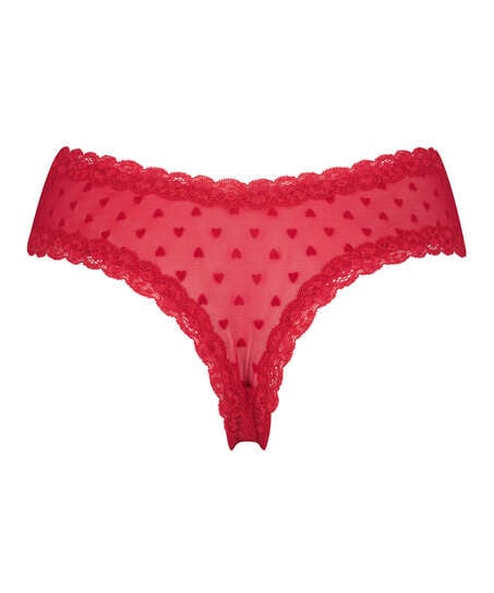 V-shape brazilian Flock Heart, Rood