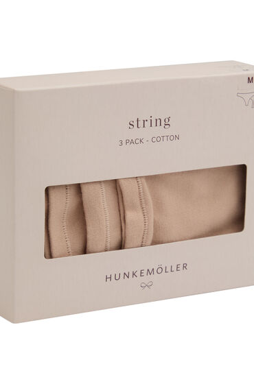 Hunkemöller Multipack Katoenen Strings Beige