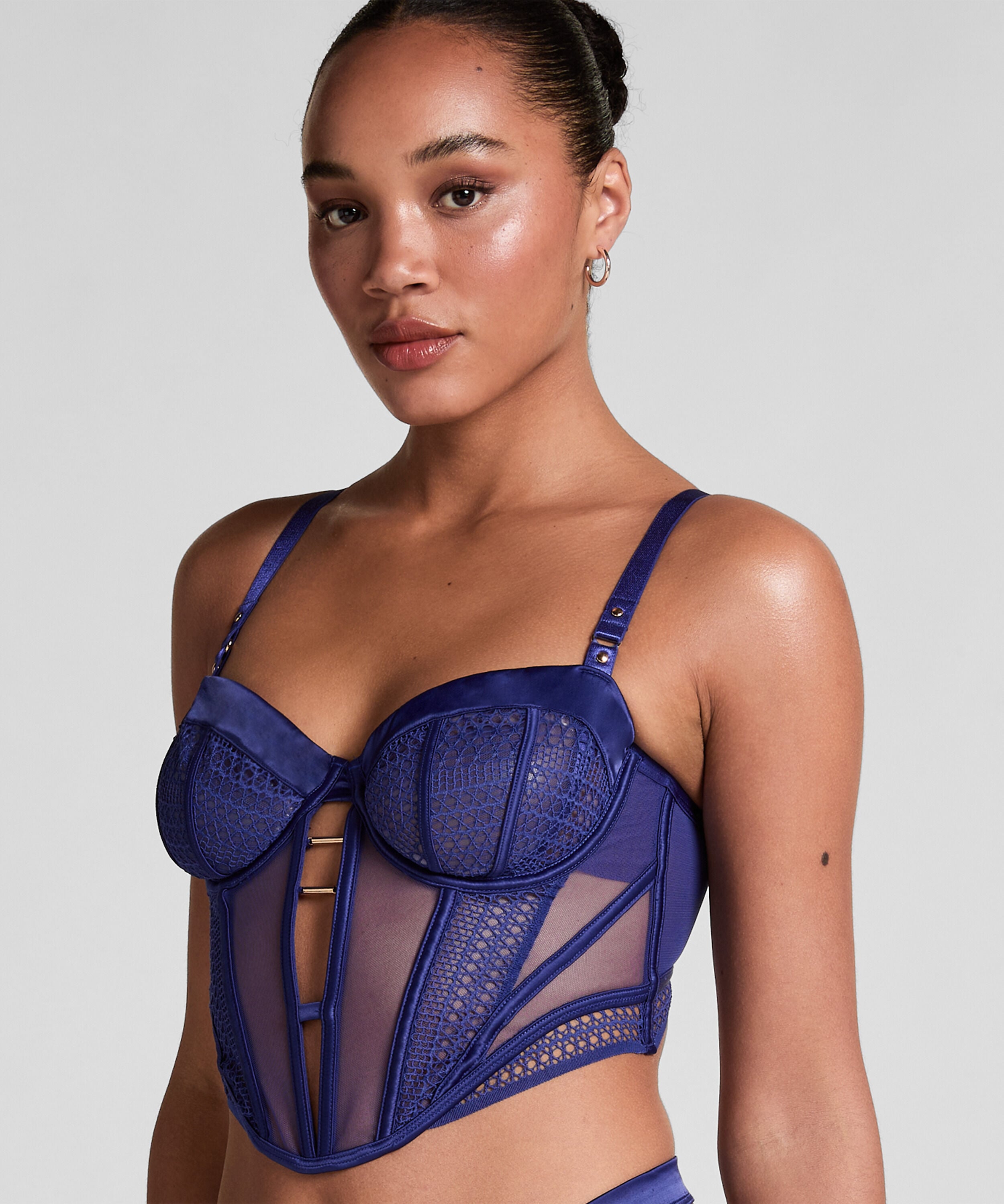 Niet-voorgevormde longline beugel bh Missy, Blauw