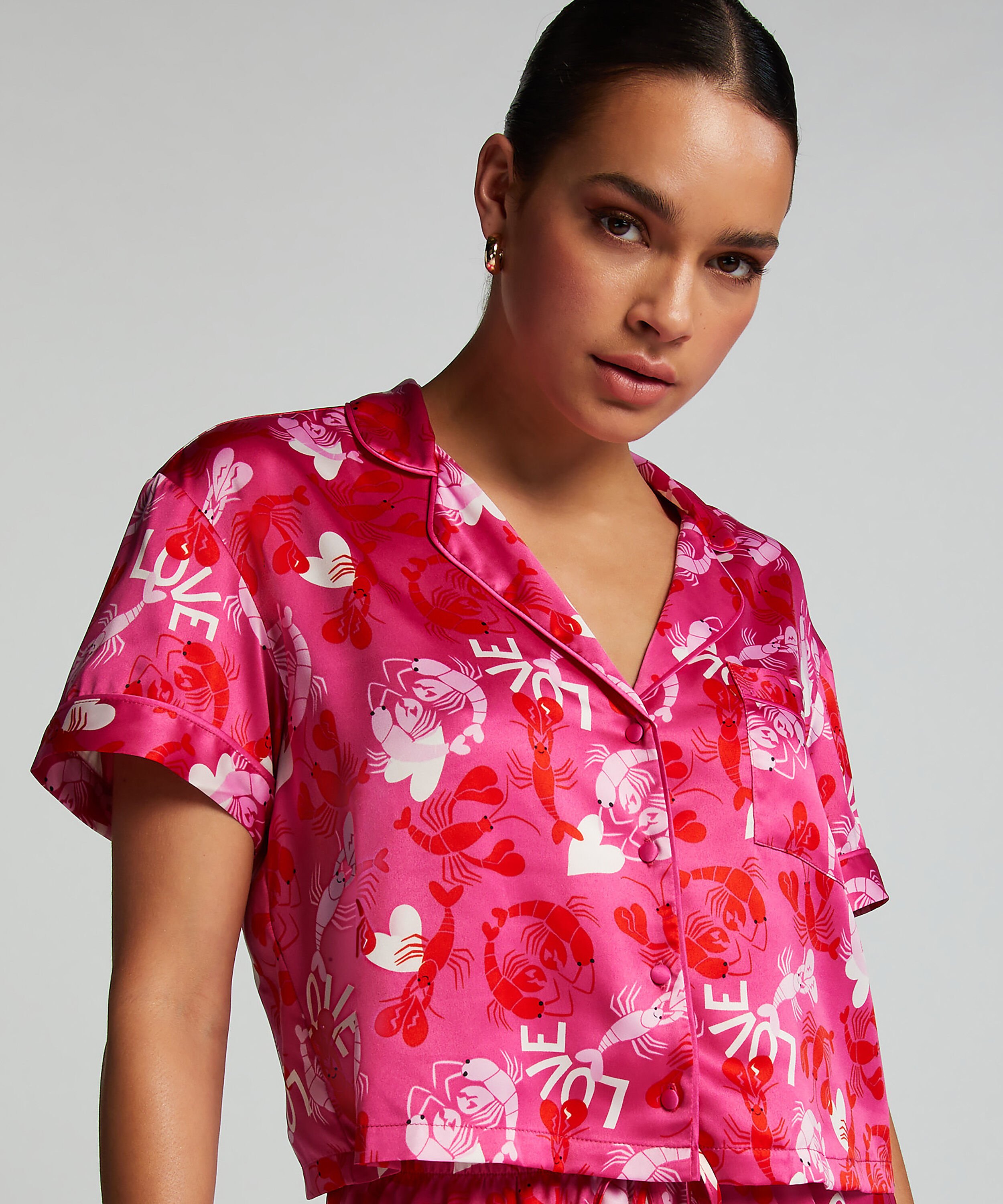 Jacket Satin, Roze Jacket Satin, Roze