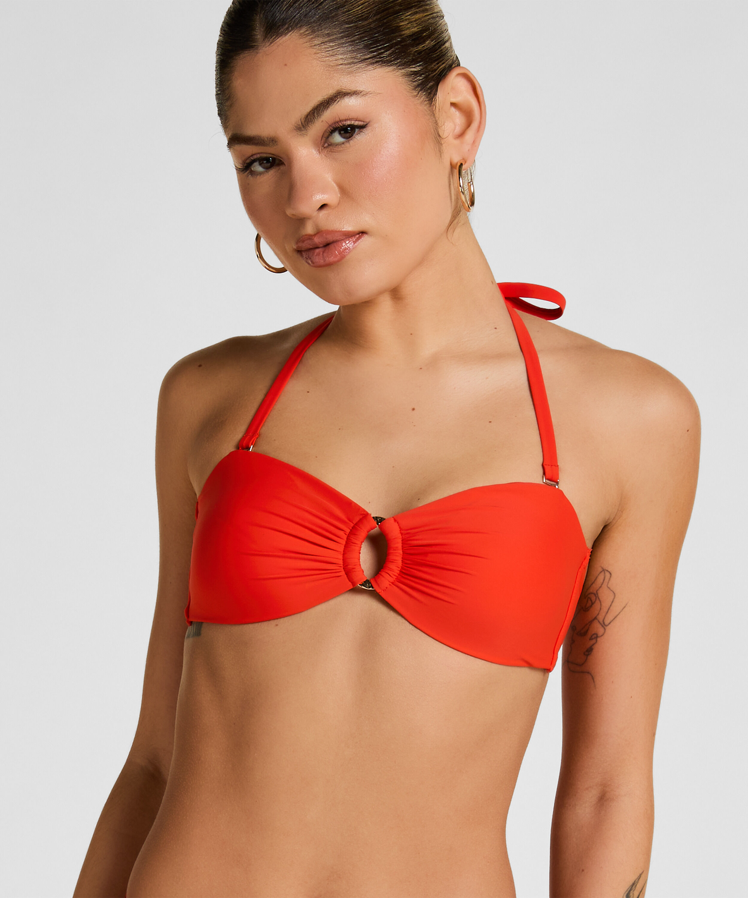 Luxe Bandeau Bikinitop, Rood