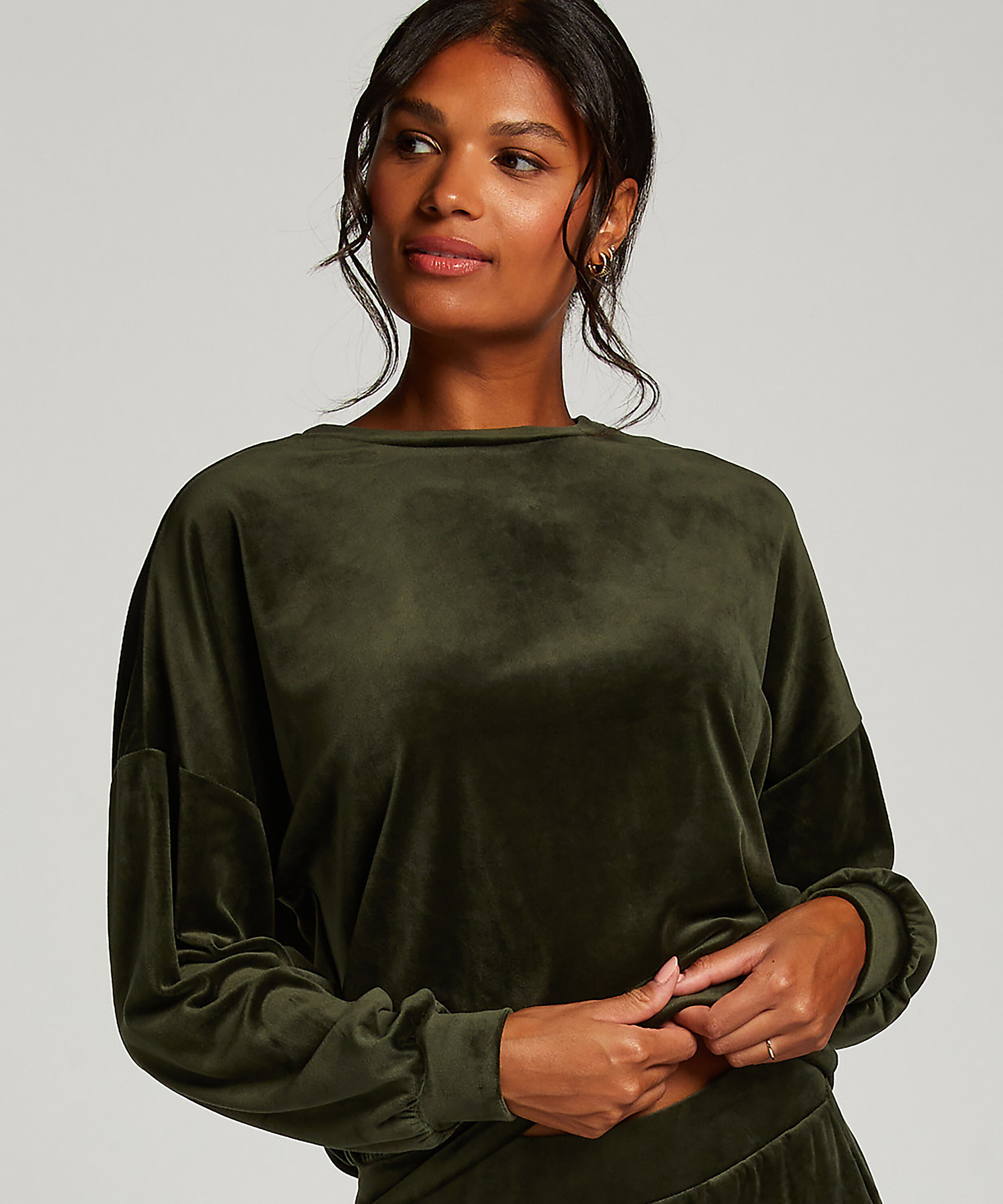 Velours Top, Groen Velours Top, Groen