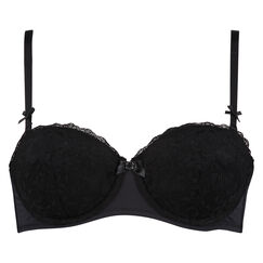 Voorgevormde strapless beugel bh Maya, Zwart