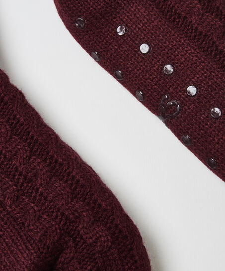 Slof Sokken Knit, Rood