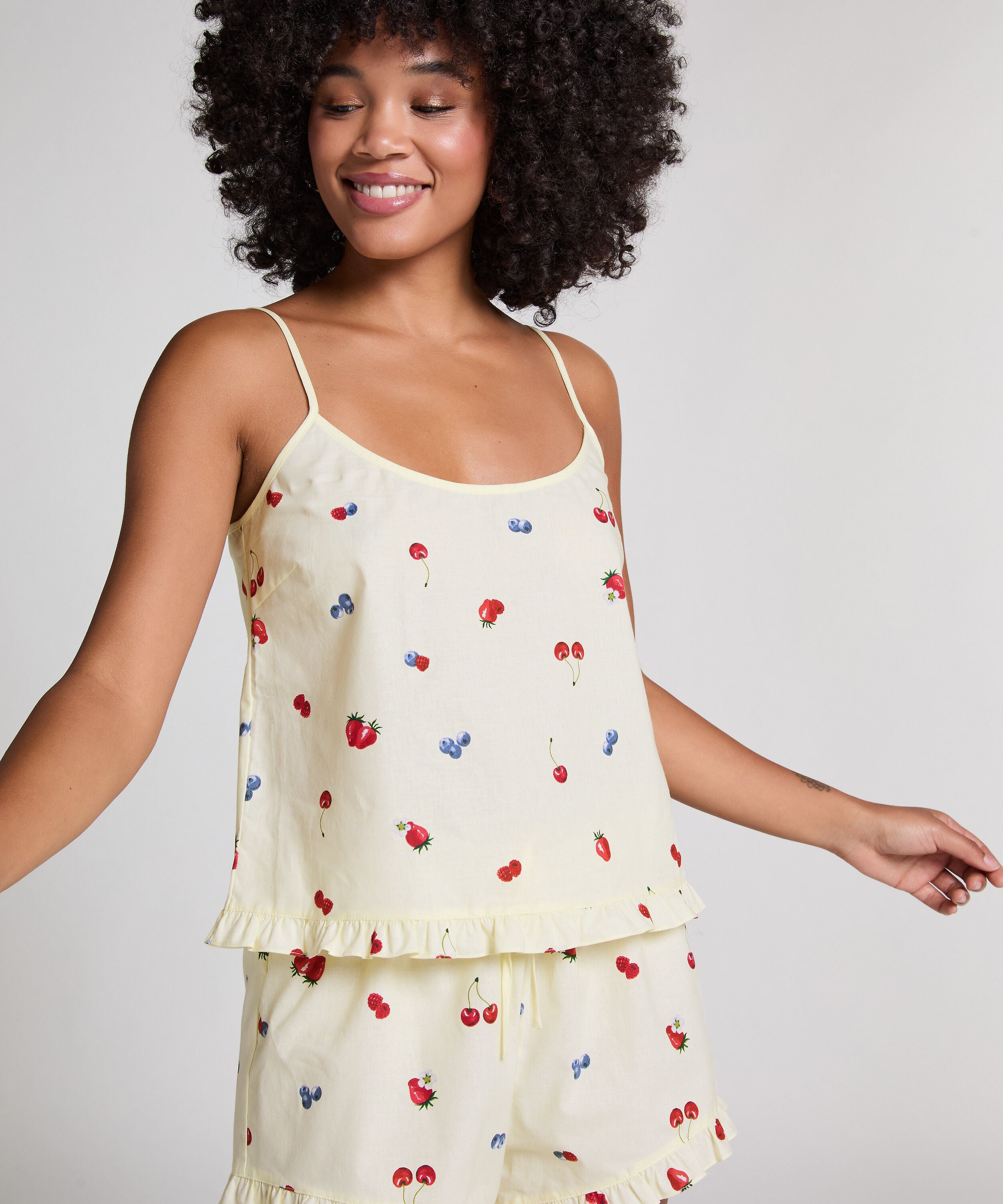 Geweven Cami, Geel