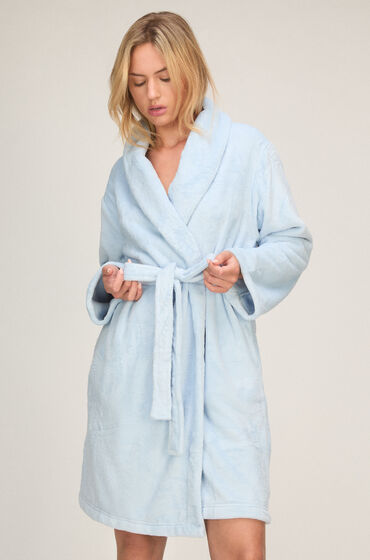 Hunkemöller Badjas van zachte fleece Blauw