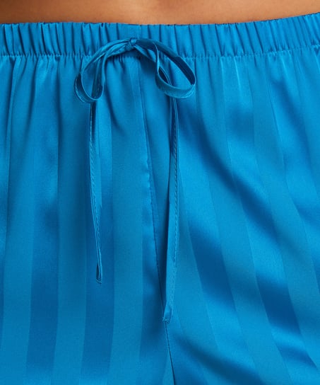 Pyjama short Satin, Blauw