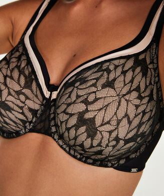 Niet-voorgevormde beugel bh Leslie, Zwart