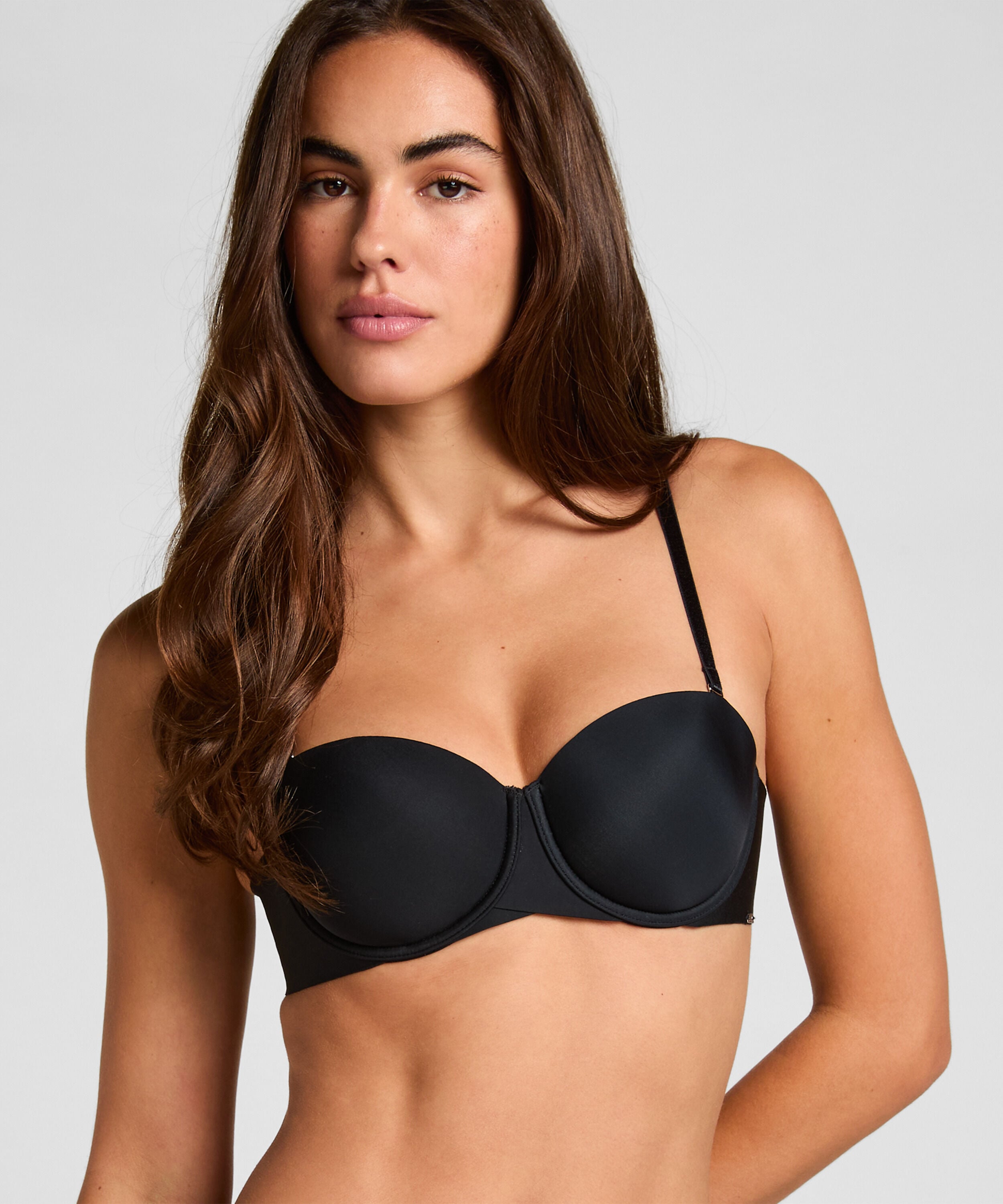 Voorgevormde strapless beugel bh Jane, Zwart
