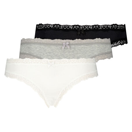 3 paar brazilian katoen, Zwart