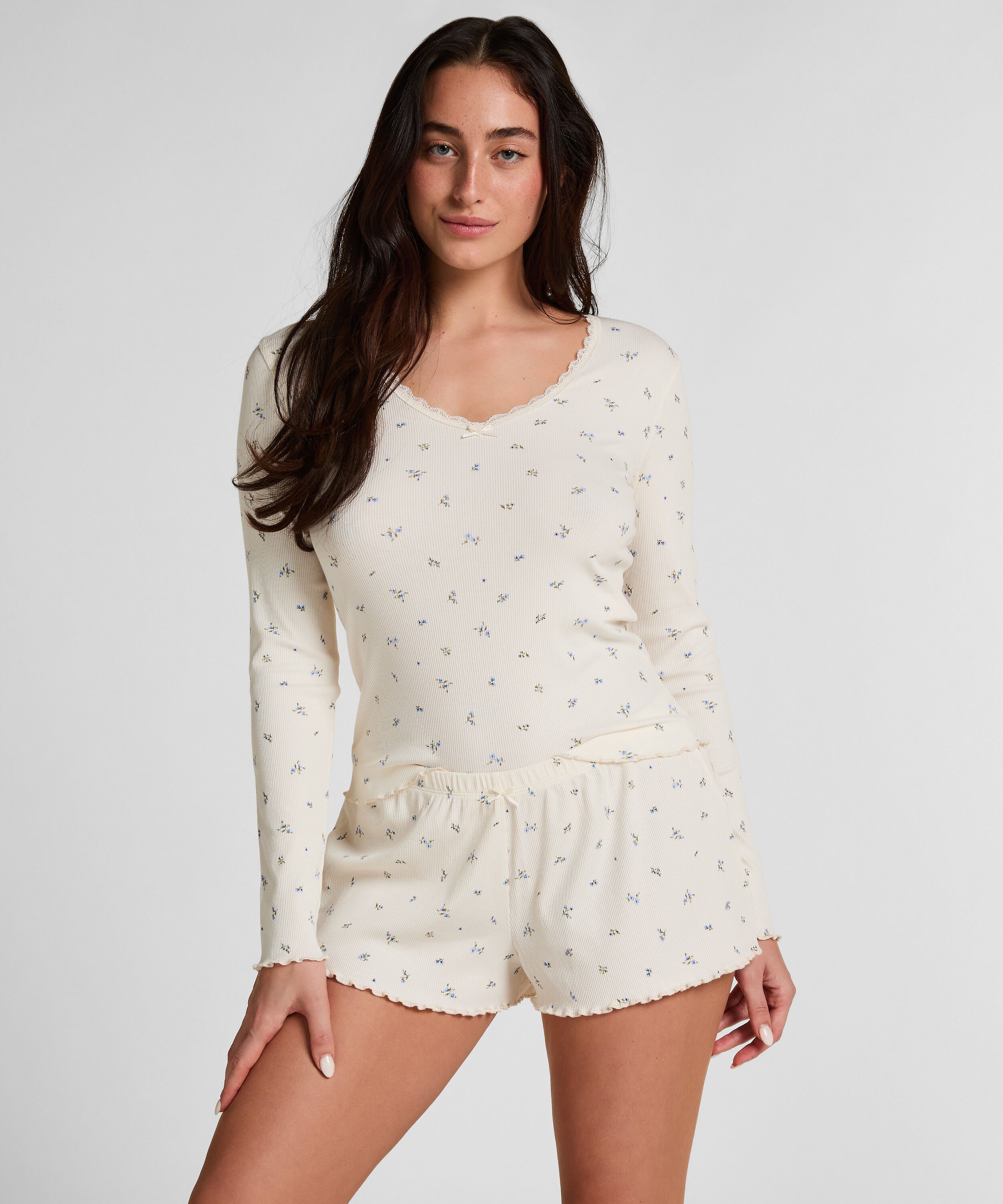 Pyjama Set Daisy, Wit