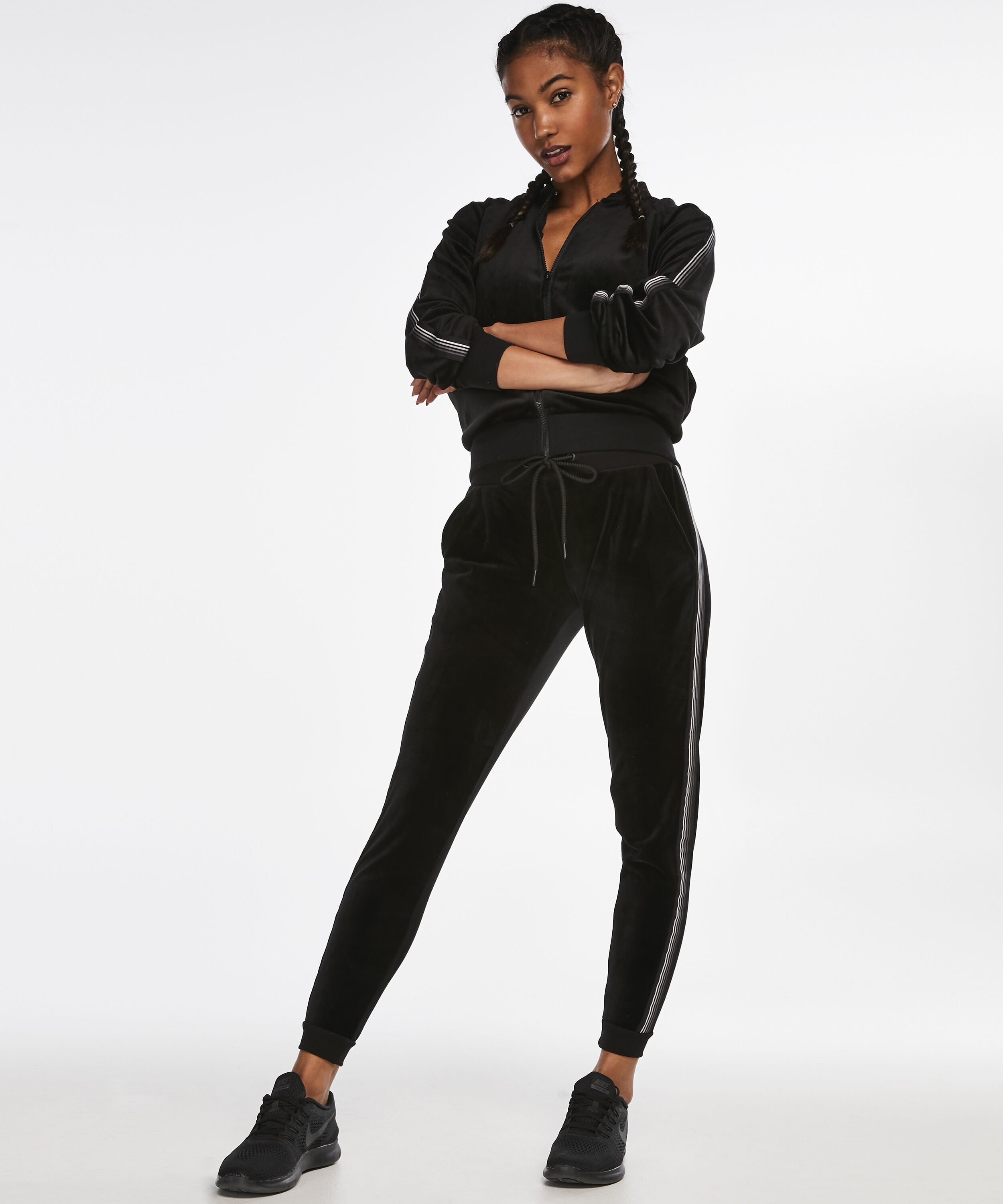 HKMX Sportbroek Velours, Zwart