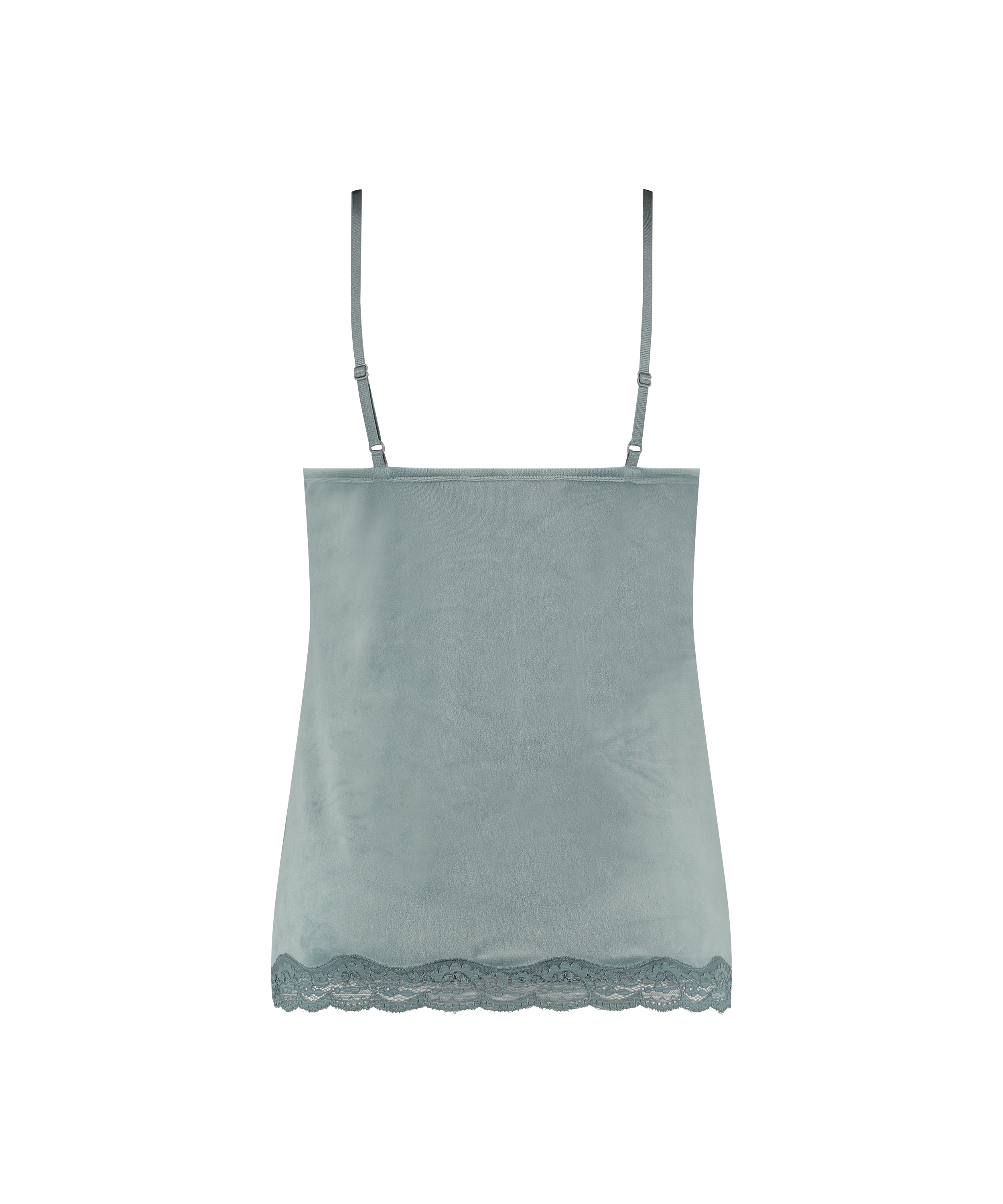 Cami top Velours Lace, Blauw, main