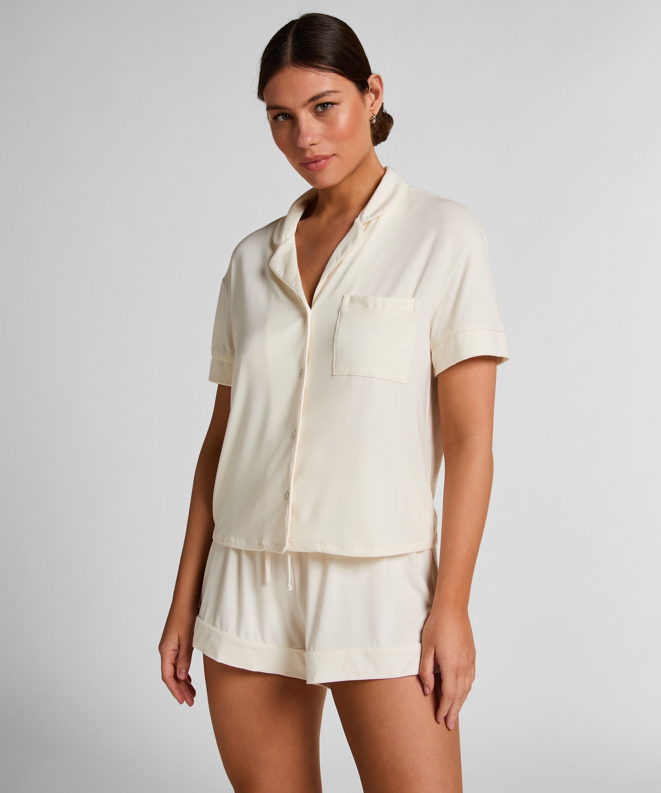 Shorts Jersey Essential, Wit Shorts Jersey Essential, Wit