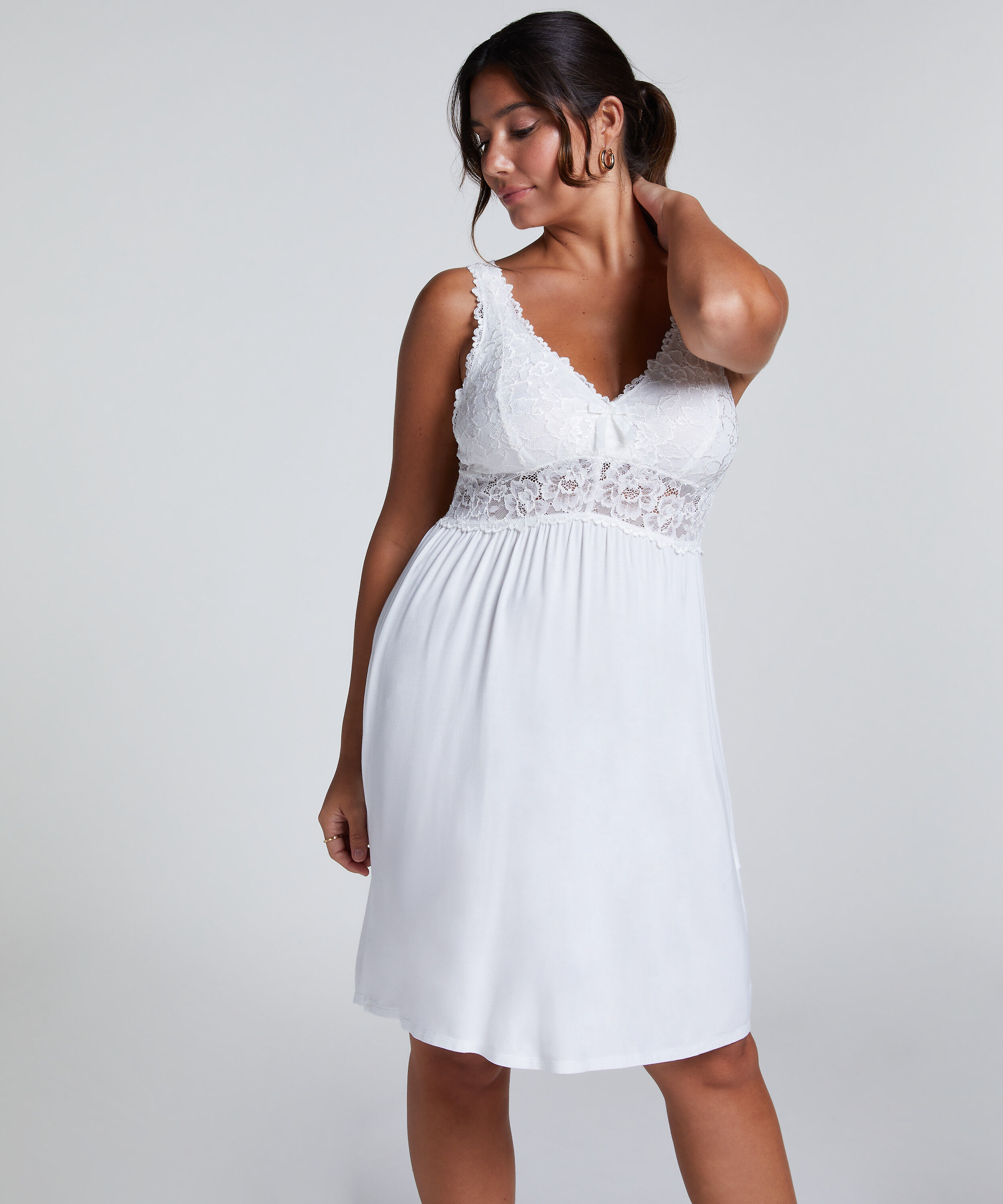 Slipdress Nora Lace, Wit Slipdress Nora Lace, Wit