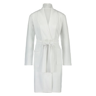 Badjas Jersey Jacquard, Wit