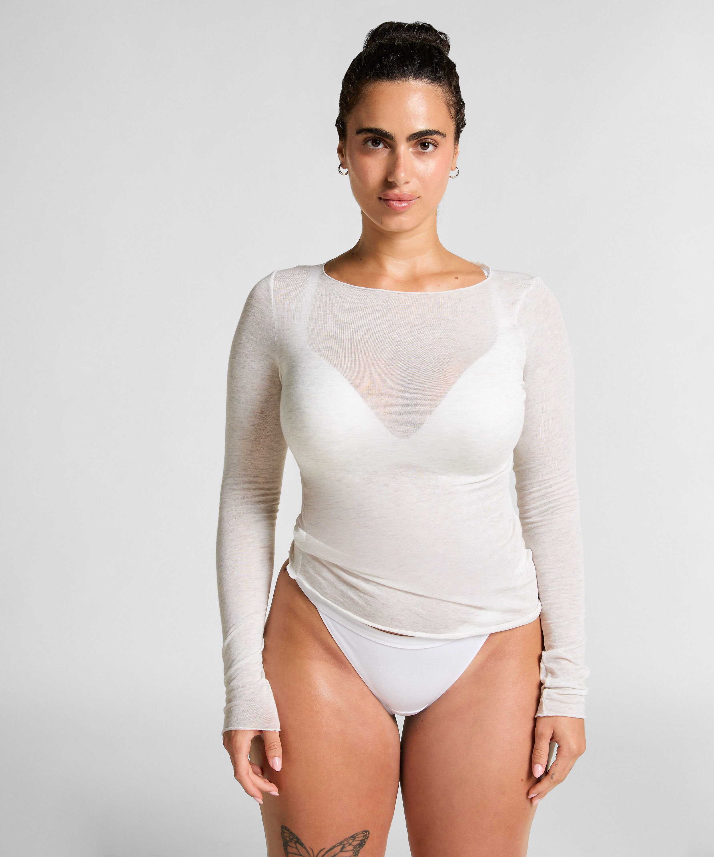 super soft Boothals shirt met Cashmere