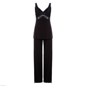 Pyjama set Modal Lace, Zwart