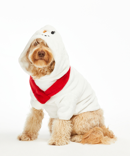 Fleece honden onesie, Wit