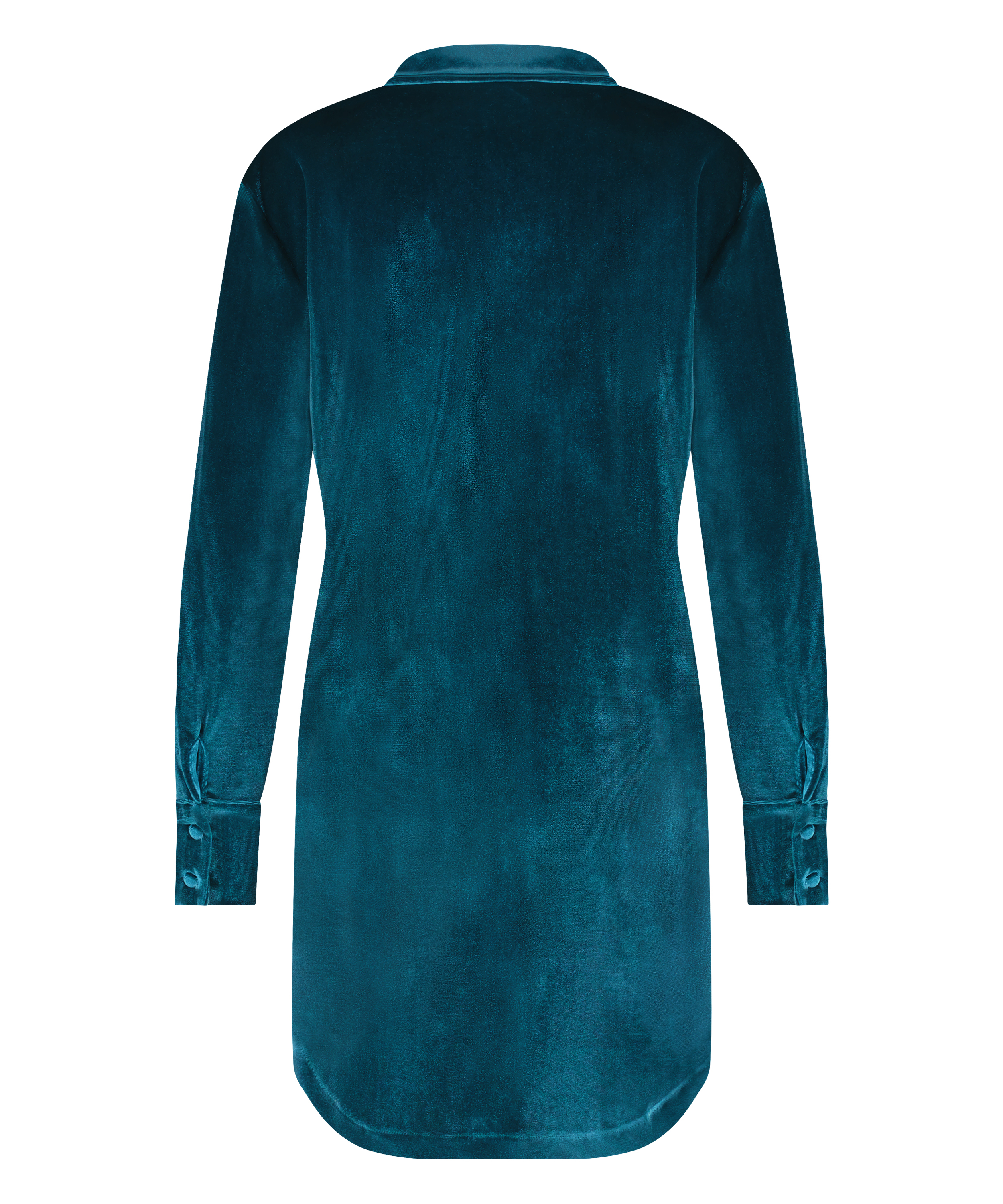 Shiny Velours Nachthemd, Blauw, main