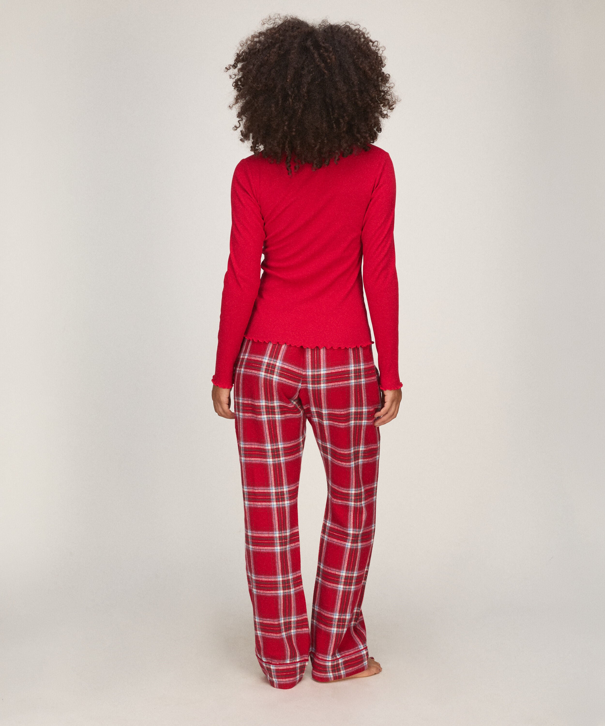 Tip Top Rood Top Jersey Lace - Rood - Pyjama tops voor dames - Hunkemöller
