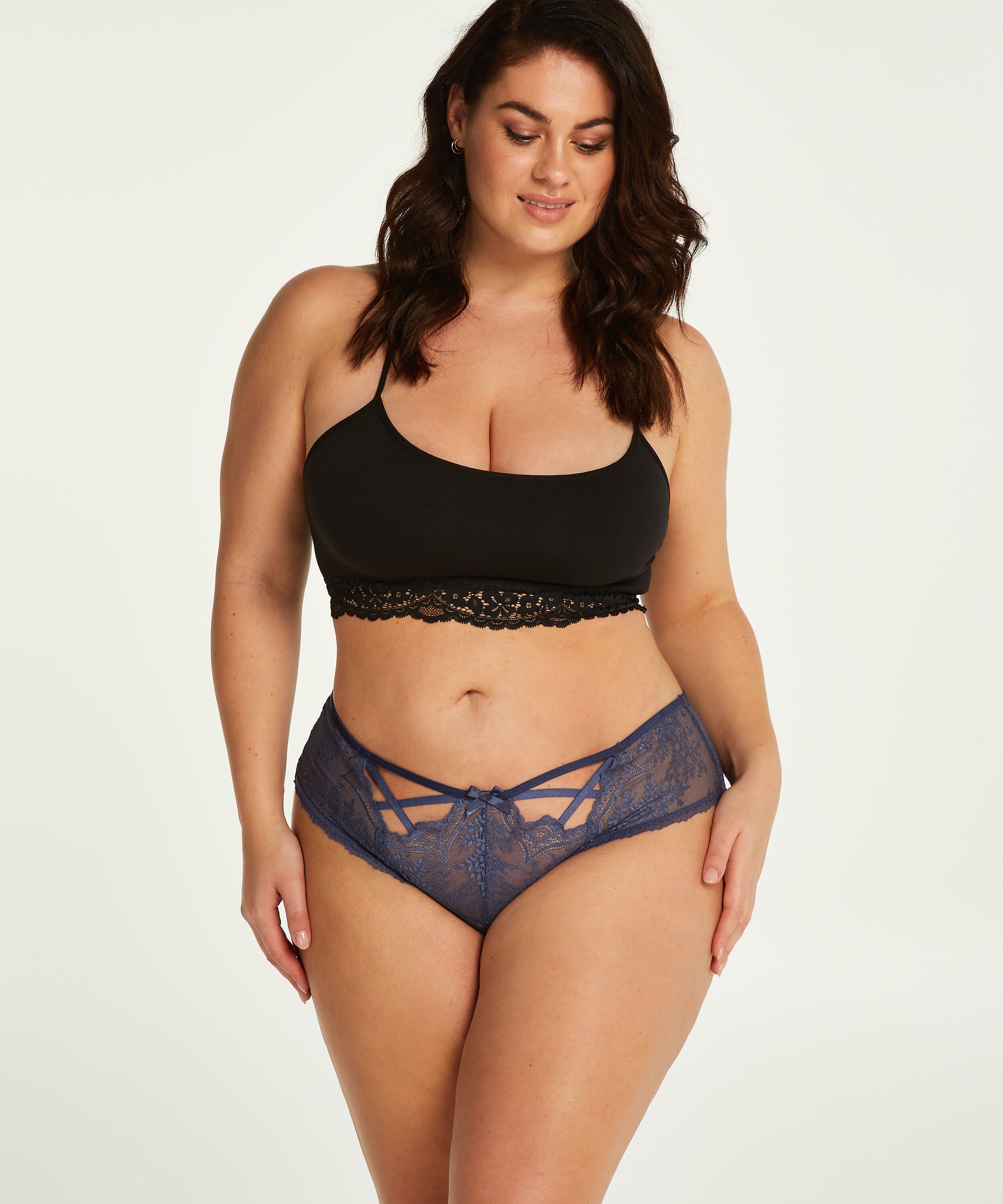Brazilian Lacey Curvy, Blauw Brazilian Lacey Curvy, Blauw