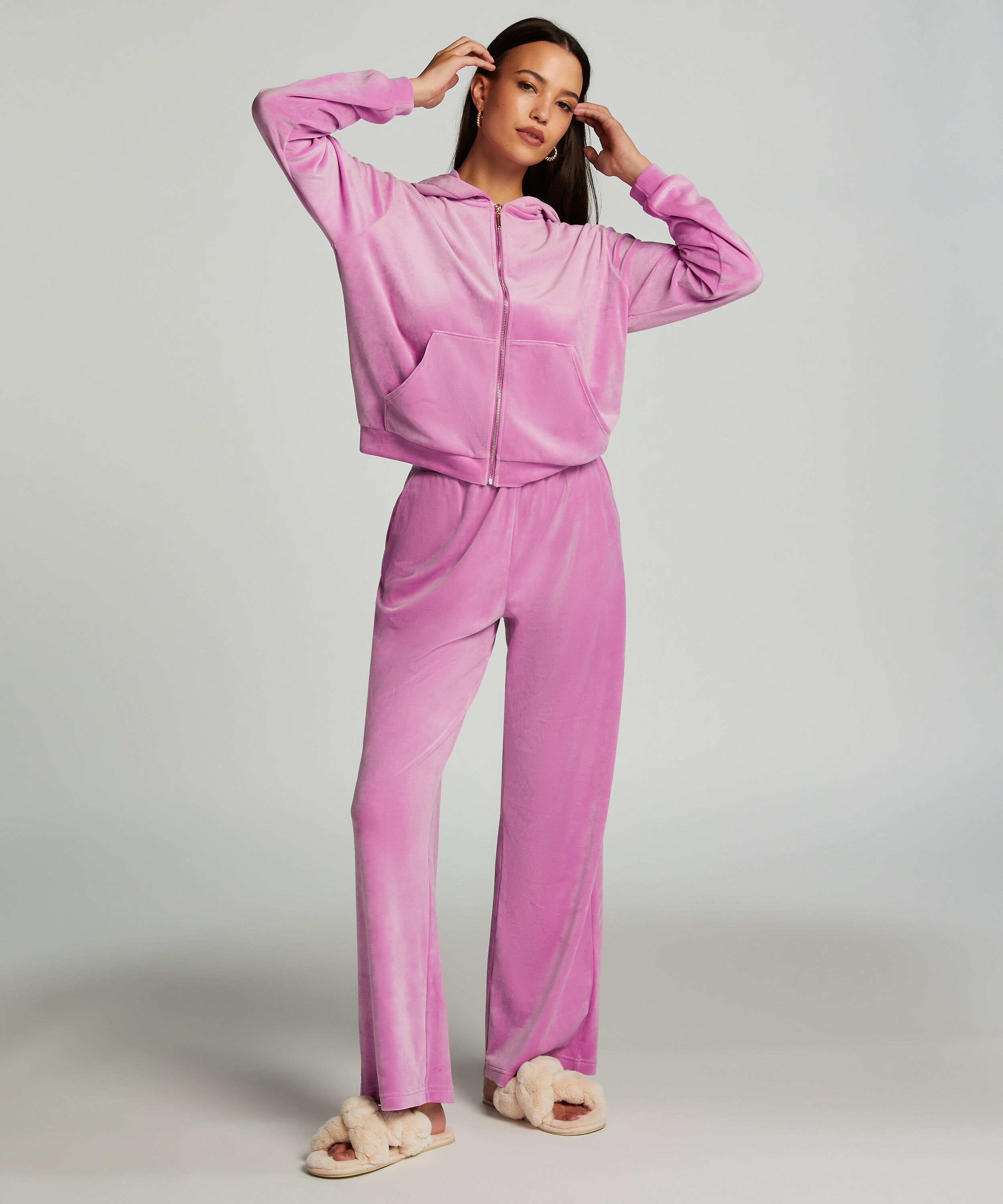 Petite Pyjamabroek velours, Roze Petite Pyjamabroek velours, Roze