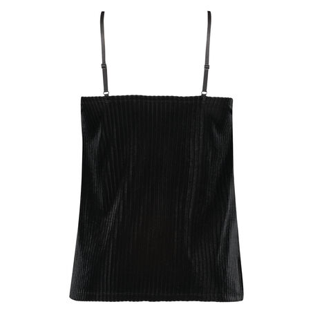 Cami Velours Rib Lace, Groen