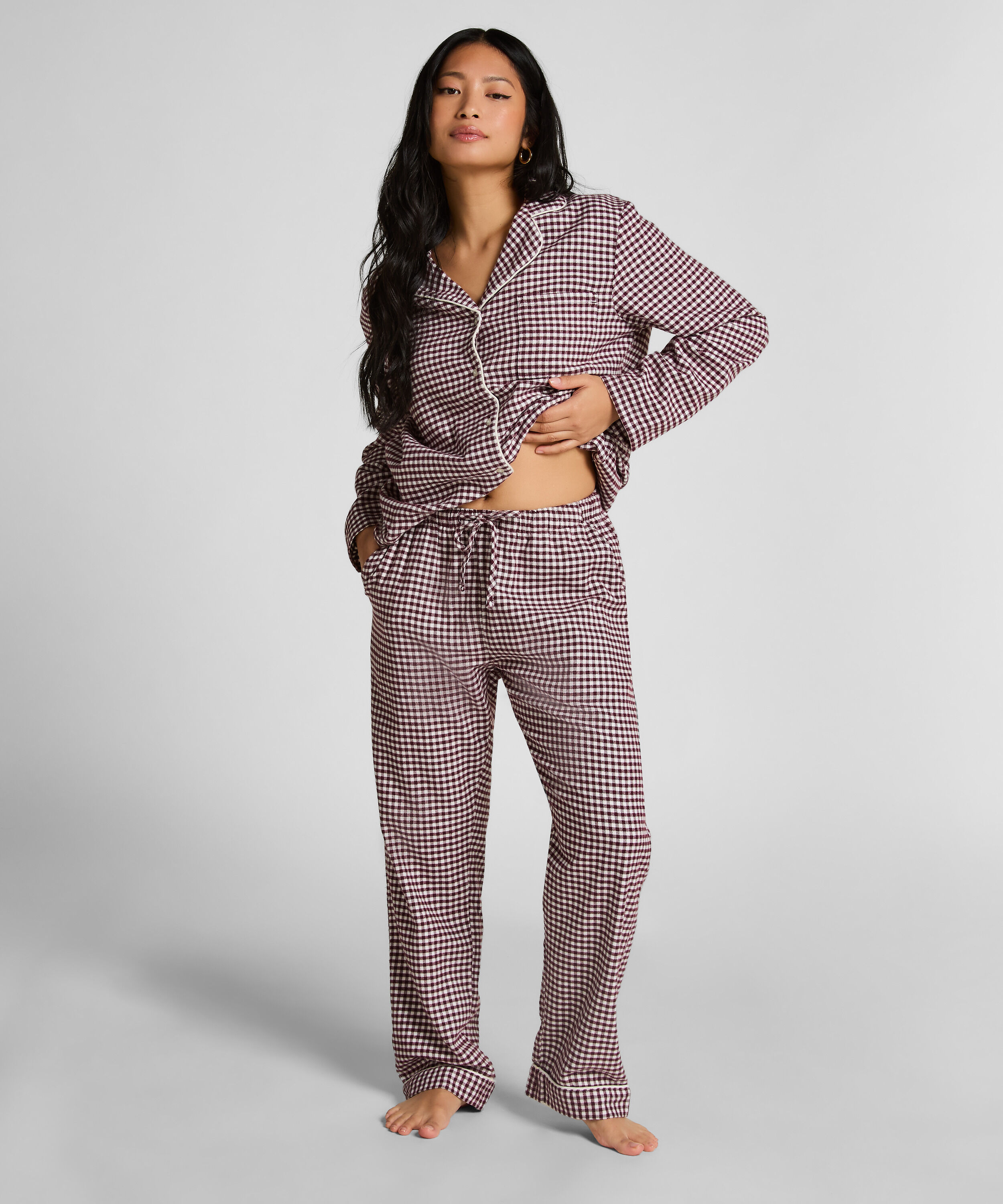 Pyjamabroek Flannel, Paars