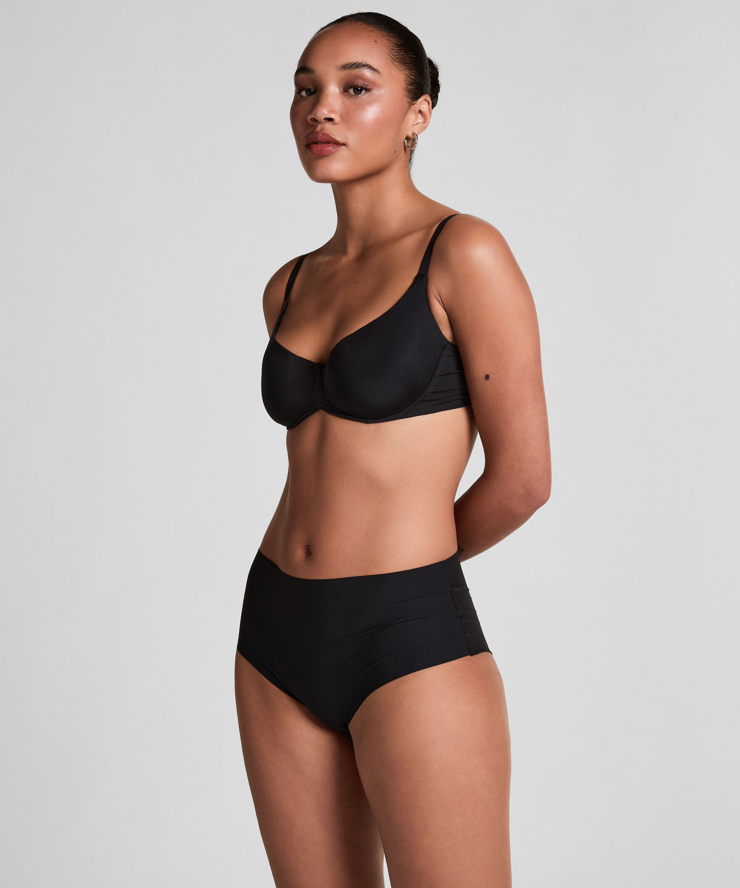 Invisible high waist brazilian, Zwart