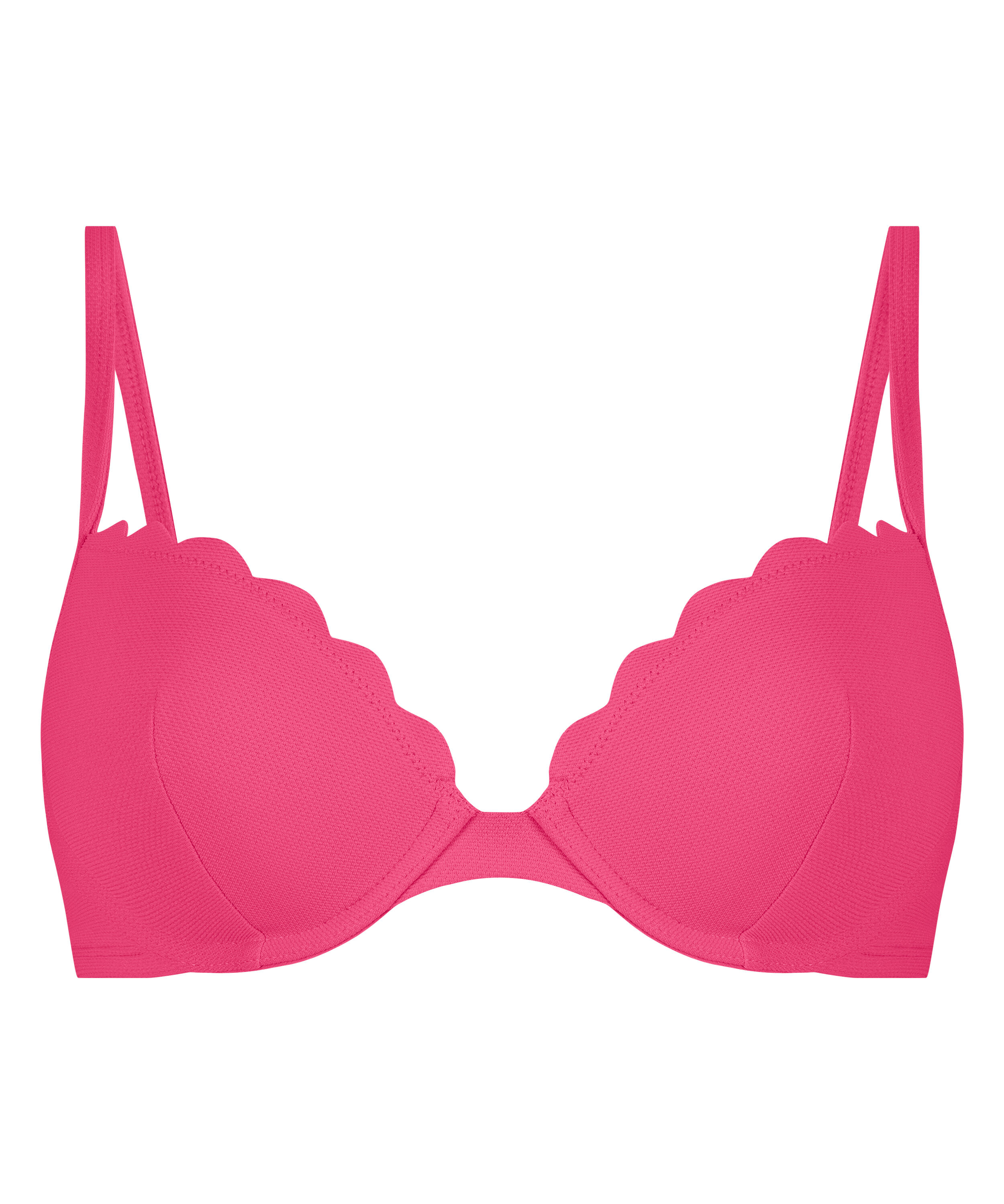 Voorgevormde beugel bikinitop Scallop, Roze Voorgevormde beugel bikinitop Scallop, Roze