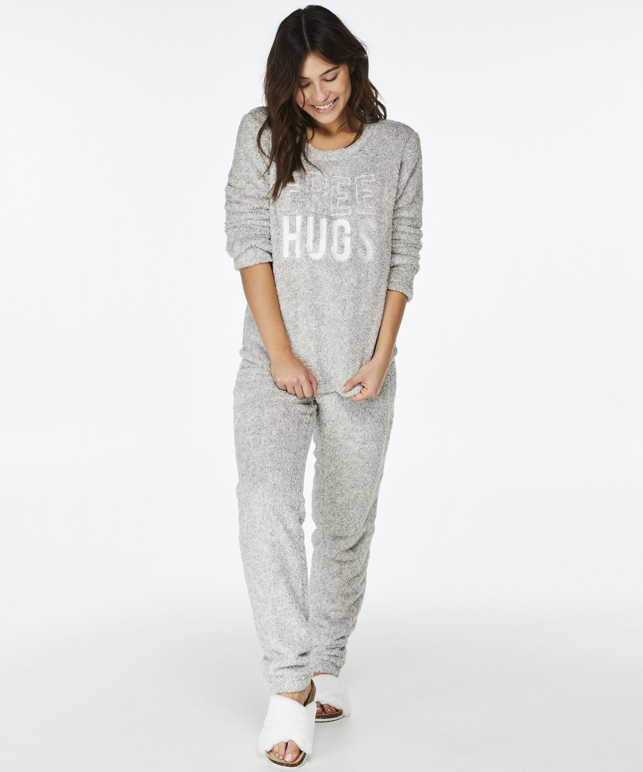PJ Fleece Fairisle, Grijs