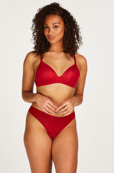 Hunkemöller Invisible string Stripe mesh Rood main product image