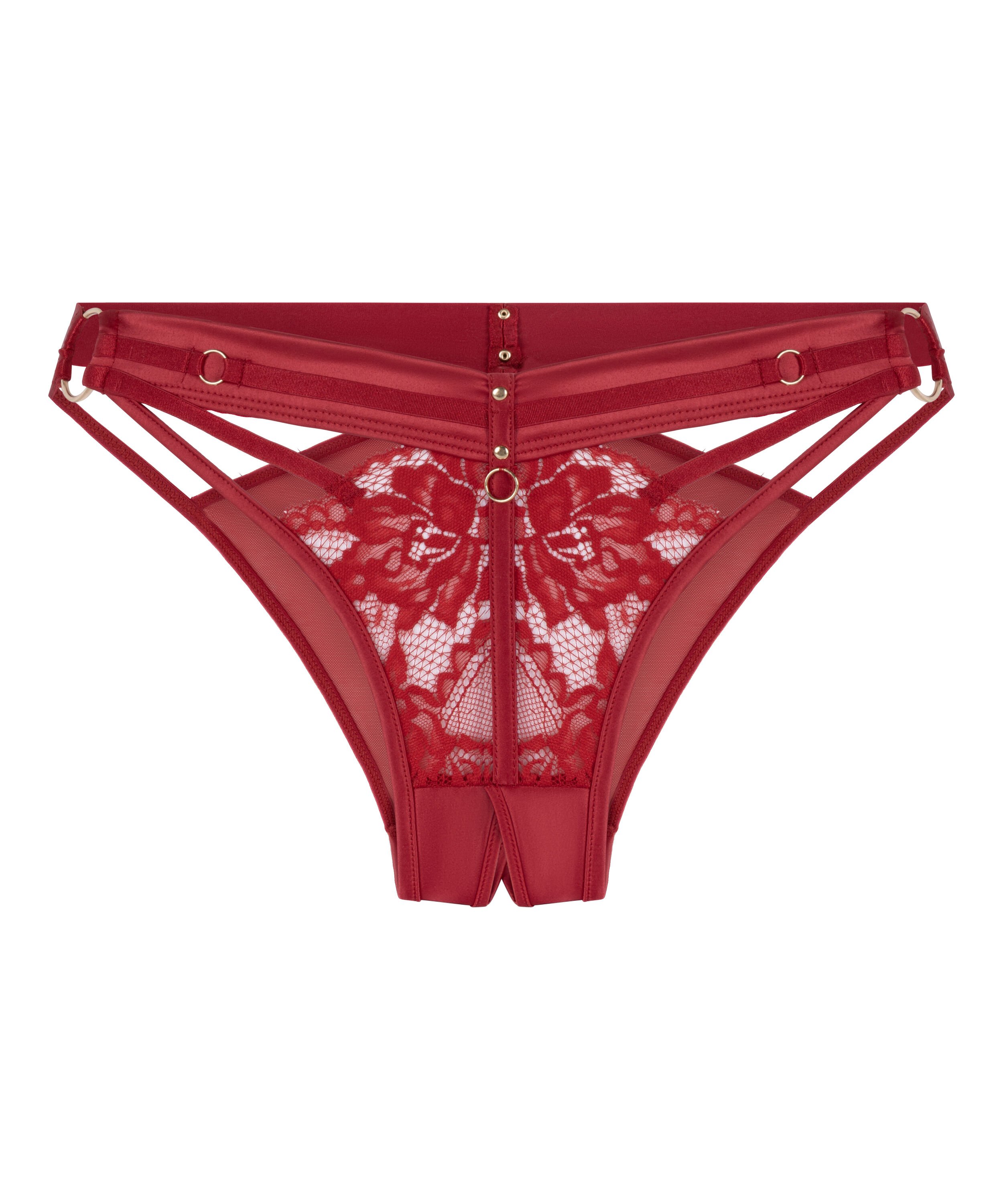 Brazilian met open kruis Emmeline, Rood
