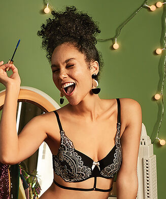 Voorgevormde beugel bh Bria, Zwart