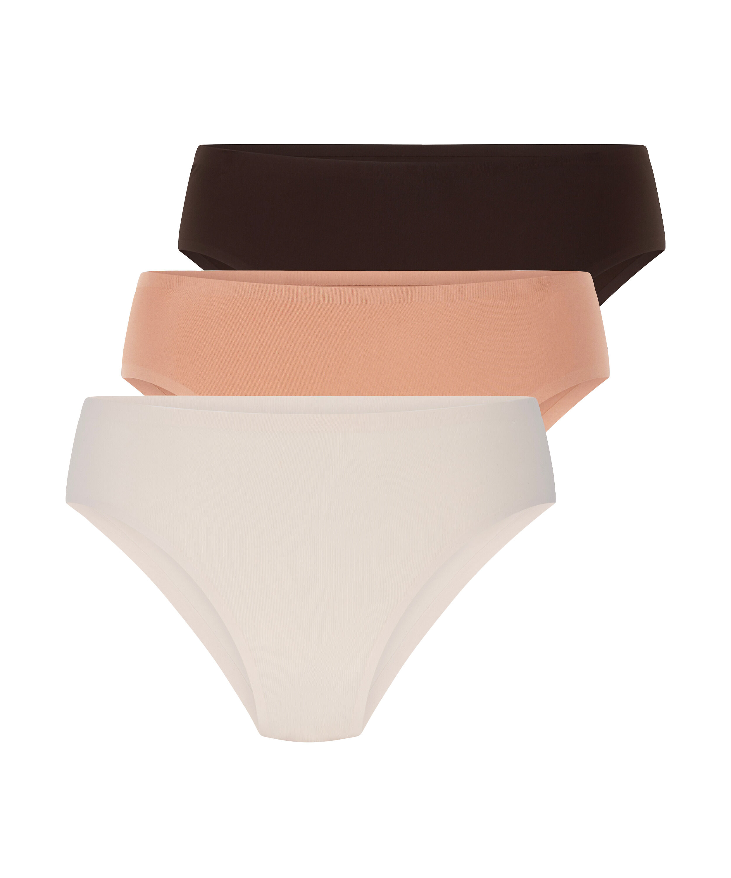 3-pack invisible brazilian - Bruin - Dames slips - Hunkemöller
