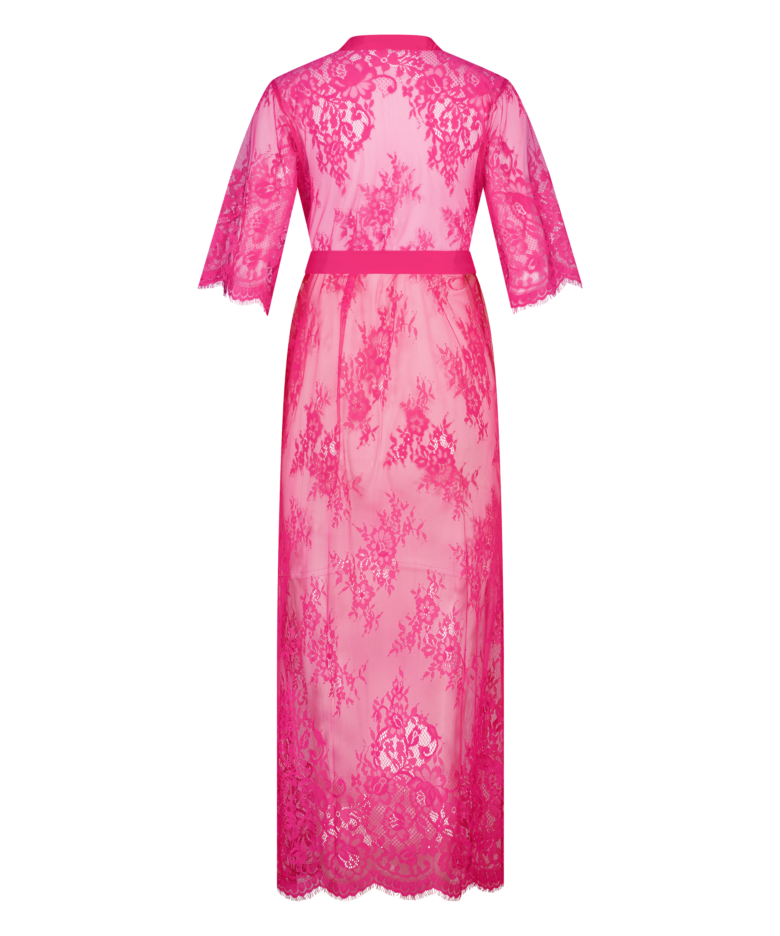 Lange Kimono Allover Lace, Roze, main