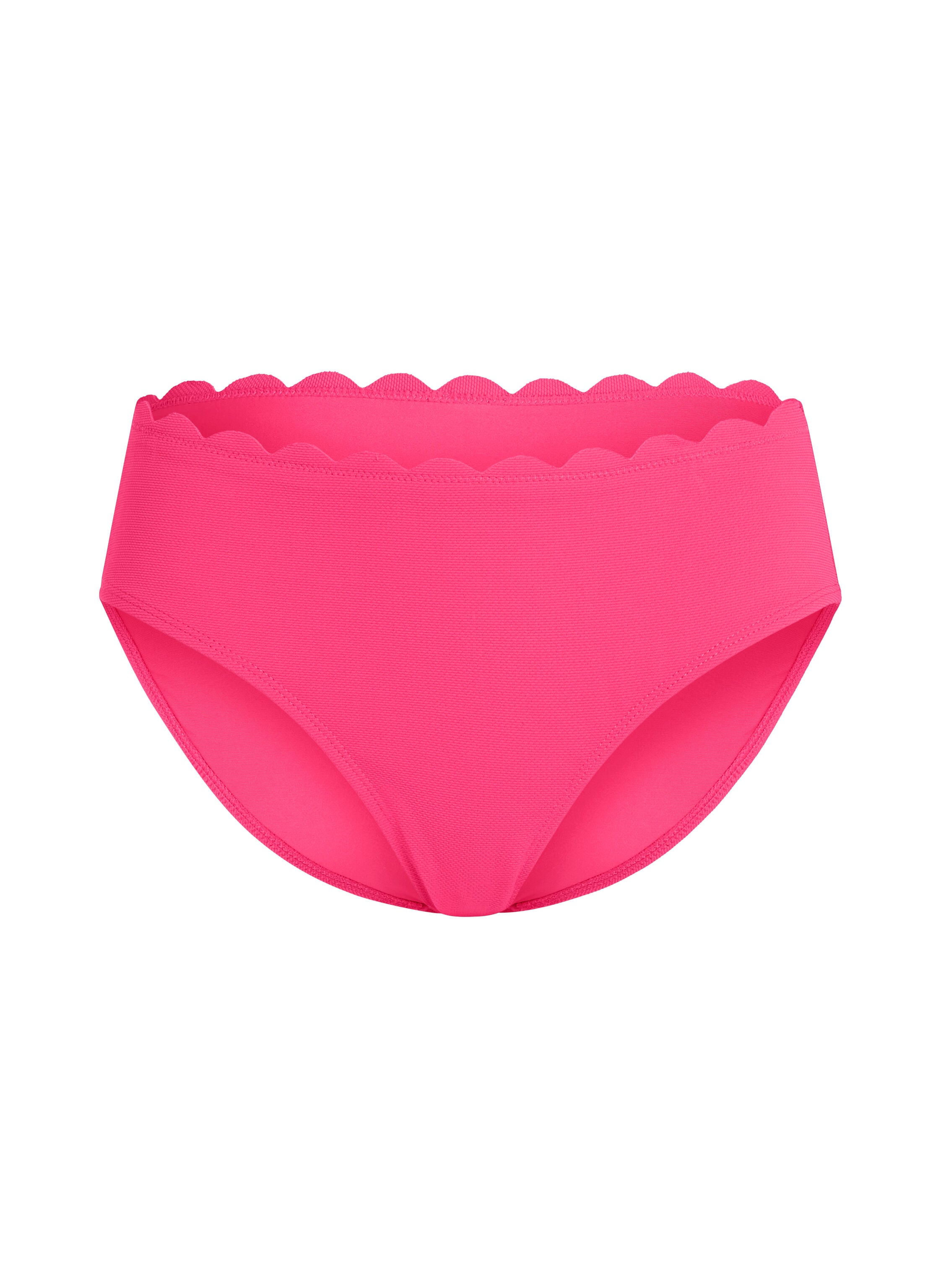 Midwaist Bikinibroekje Scallop, Roze Midwaist Bikinibroekje Scallop, Roze