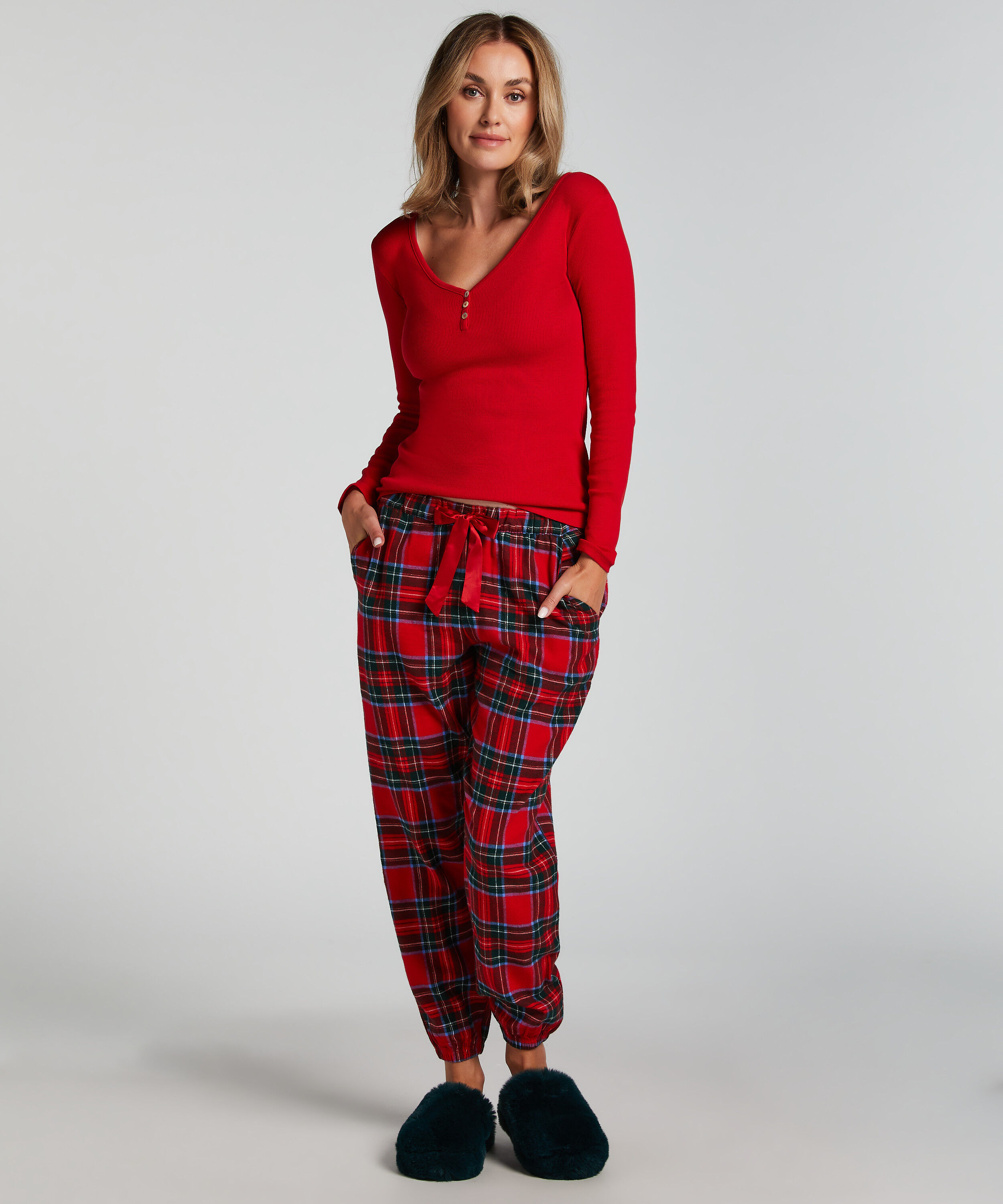Pyjamaset Flannel, Rood