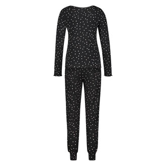 Lange pyjama set, Zwart