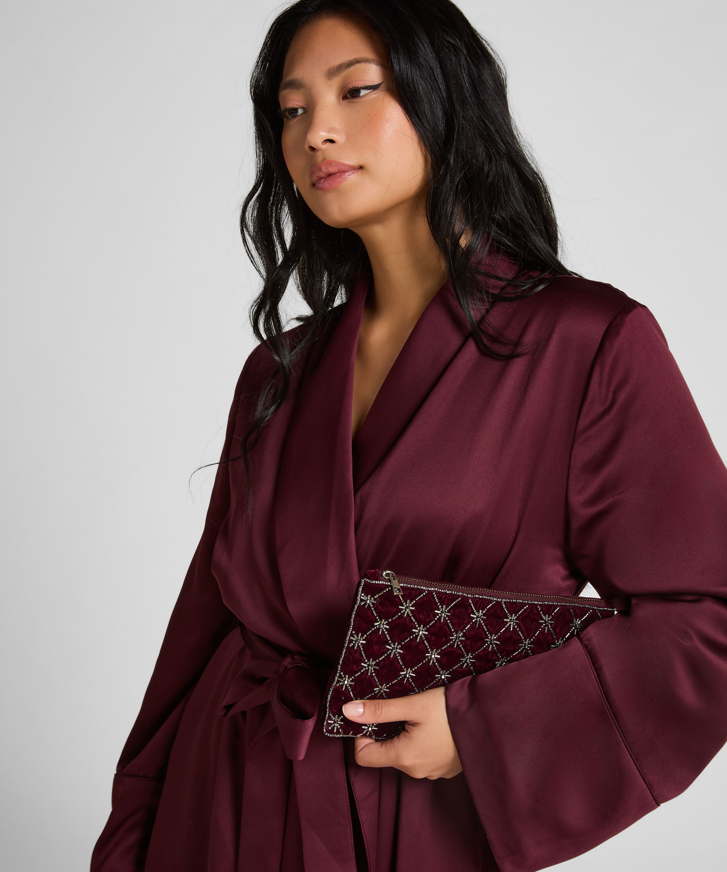 Tasje met kraaltjes, Paars Tasje met kraaltjes, Paars