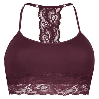 Naadloze croptop longline Maria, Rood