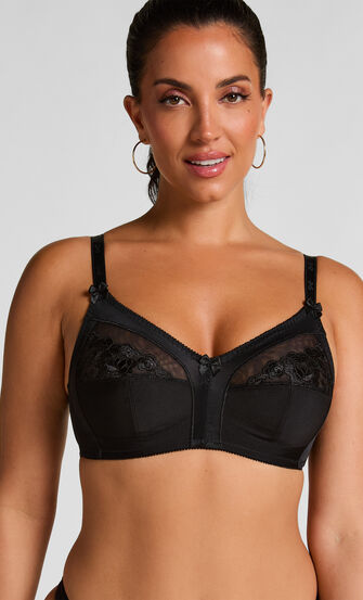 Niet-voorgevormde bh zonder beugel Sara, Zwart
