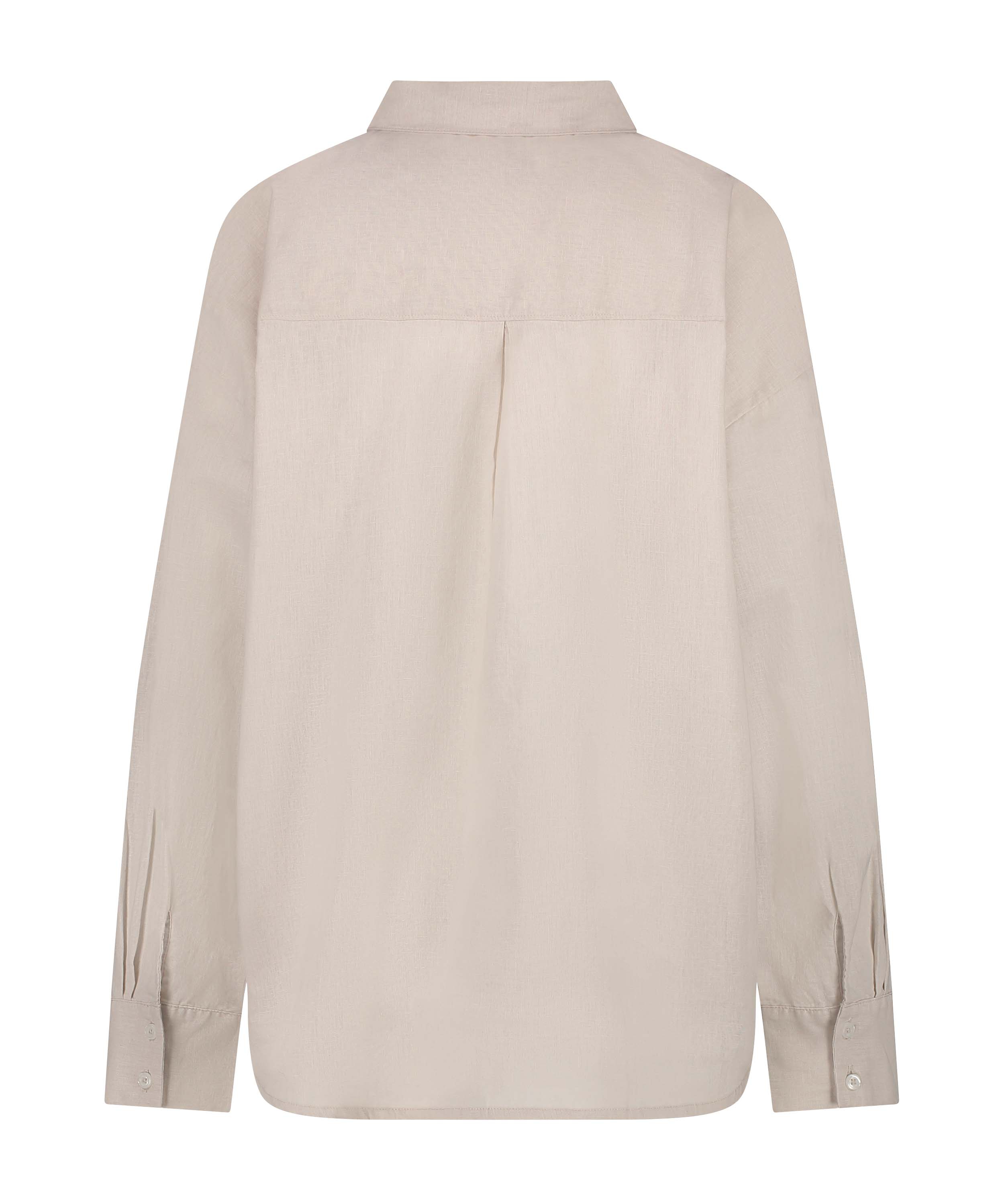 Pyjama top Linnen, Beige, main