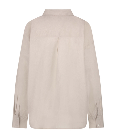 Pyjama top Linnen, Beige
