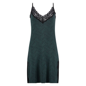 Slipdress Jersey lace, Groen