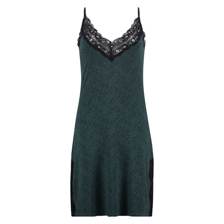 Slipdress Jersey lace, Groen