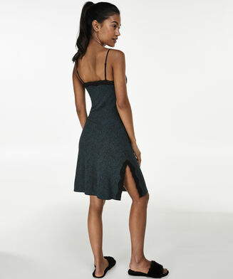 Slipdress Jersey lace, Groen