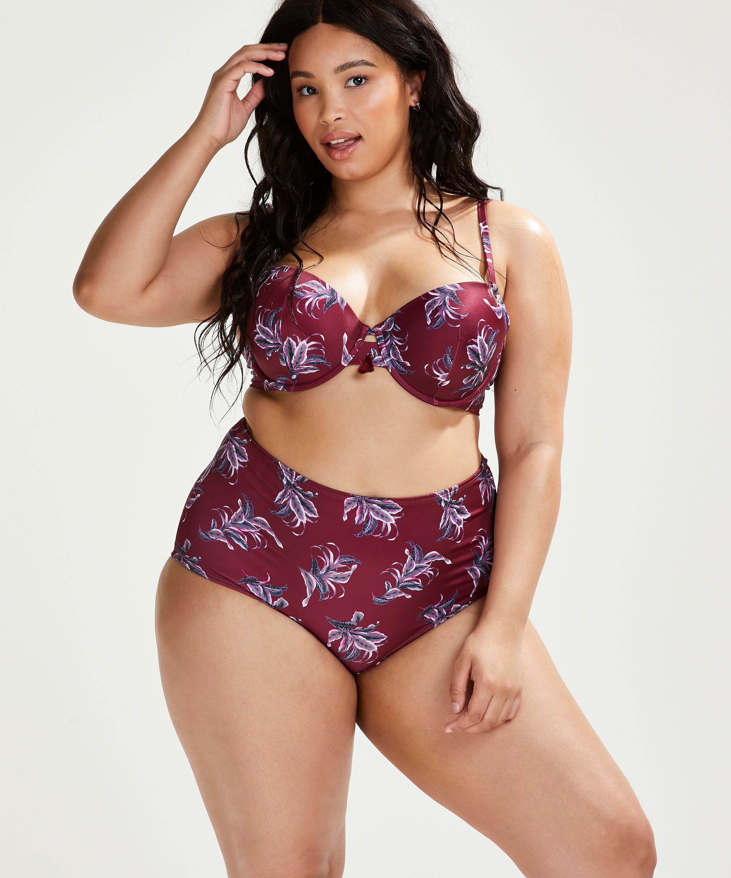 Voorgevormde beugel bikinitop Tropic glam, Rood